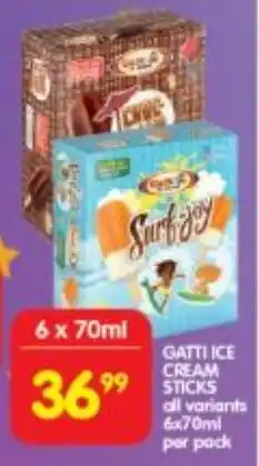 Shoprite Gatti ice cream sticks all variants offer