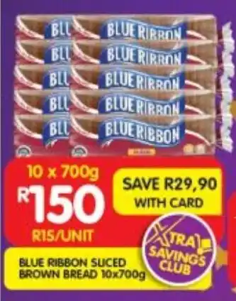 Shoprite Blue ribbon sliced brown bread offer