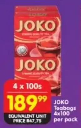 Shoprite JOKO Teabags offer