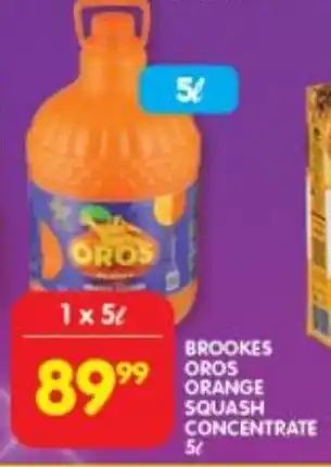 Shoprite Brookes oros orange squash concentrate offer