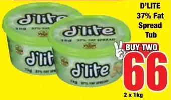 Boxer Superstores D'LITE 37% Fat Spread Tub offer