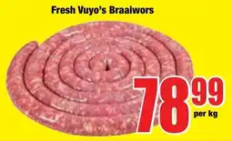 Boxer Superstores Fresh Vuyo's Braaiwors offer