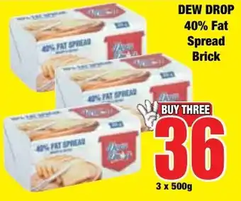 Boxer Superstores DEW DROP 40% Fat Spread Brick offer