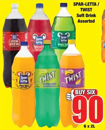 Boxer Superstores SPAR-LETTA/ TWIST Soft Drink Assorted offer