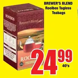 Boxer Superstores BREWER'S BLEND Rooibos Tagless Teabags offer