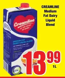 Boxer Superstores CREAMLINE Medium Fat Dairy Liquid Blend offer