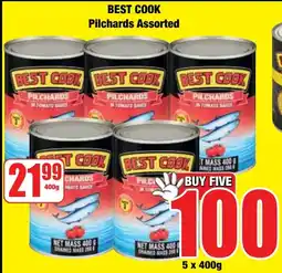 Boxer Superstores BEST COOK Pilchards Assorted offer