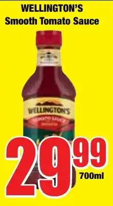 Boxer Superstores WELLINGTON'S Smooth Tomato Sauce offer