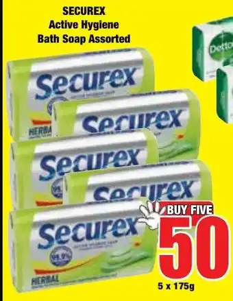 Boxer Superstores SECUREX Active Hygiene Bath Soap Assorted offer