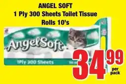 Boxer Superstores ANGEL SOFT 1 Ply 300 Sheets Toilet Tissue Rolls offer