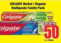 Boxer Superstores COLGATE Herbal/ Regular Toothpaste Family Pack offer