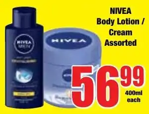 Boxer Superstores NIVEA Body Lotion/ Cream Assorted offer