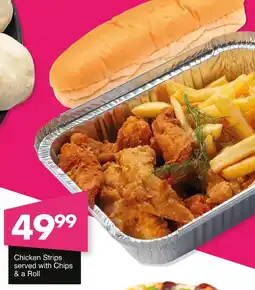 Save Hyper Chicken Strips served with Chips & a Roll offer