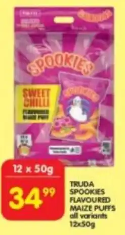 Shoprite Truda spookies flavoured maize puffs all variants offer