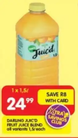 Shoprite Darling juic'd fruit juice blend offer