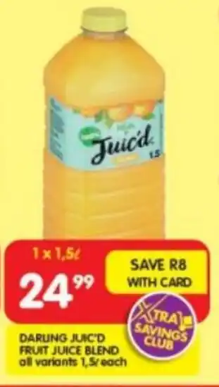 Shoprite Darling juic'd fruit juice blend offer