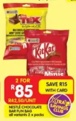 Shoprite Nestle chocolate bar fun bag offer