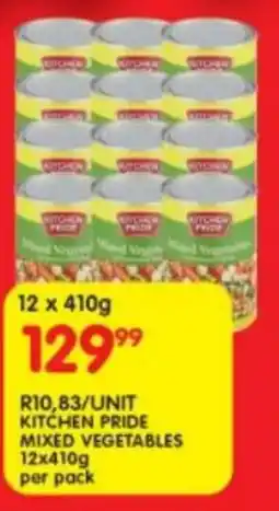 Shoprite Kitchen pride mixed vegetables offer