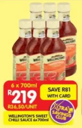 Shoprite Wellington's sweet chilli sauce offer