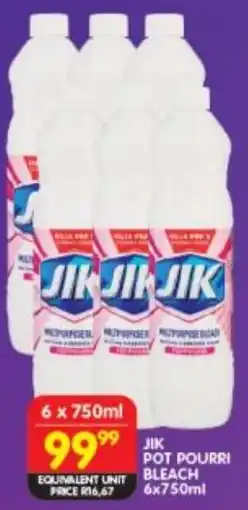 Shoprite Jik pot pourri bleach offer