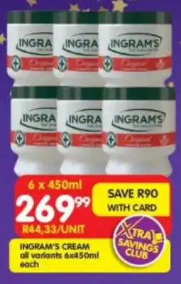 Shoprite Ingram's cream all variants offer