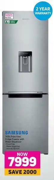 Game Samsung 303L Frost Free Fridge Freezer With Water Dispenser offer