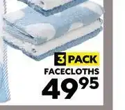 Ackermans Ackerman Baby Company 3 Pack Facecloths offer