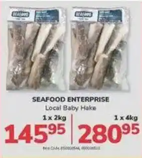 Jumbo SEAFOOD ENTERPRISE Local Baby Hake offer