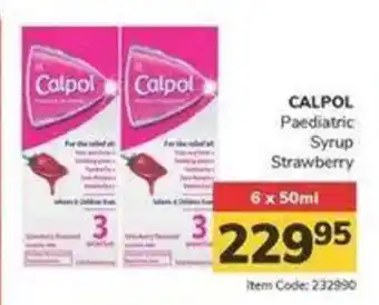 Jumbo CALPOL Paediatric Syrup Strawberry offer