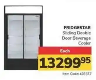 Jumbo FRIDGESTAR Sliding Double Door Beverage Cooler offer