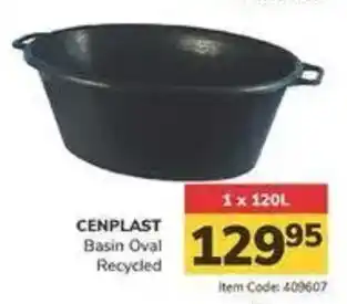 Jumbo CENPLAST Basin Oval Recycled offer