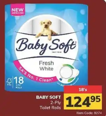 Jumbo BABY SOFT 2-Ply Toilet Rolls offer