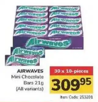 Jumbo AIRWAVES Mini Chocolate Bars offer