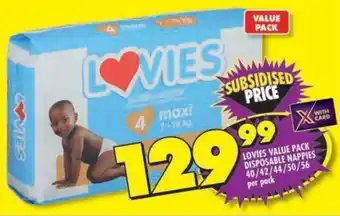 Shoprite Lovies value pack disposable nappies offer