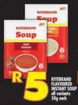 Shoprite Ritebrand flavoured instant soup all variants offer