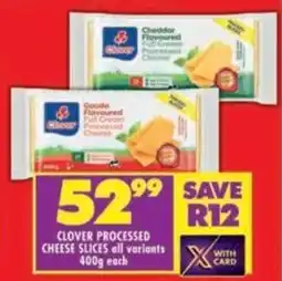 Shoprite Clover processed cheese slices all variants offer