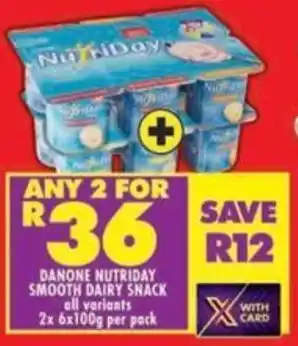 Shoprite Danone nutriday smooth dairy snack all variants offer