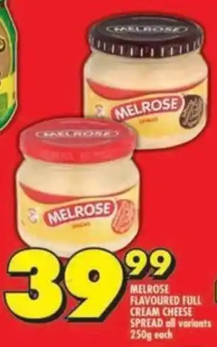 Shoprite Melrose flavoured full cream cheese spread all variants offer