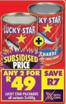 Shoprite Lucky star pilchards all variants offer