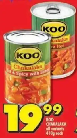 Shoprite Koo chakalaka all variants offer