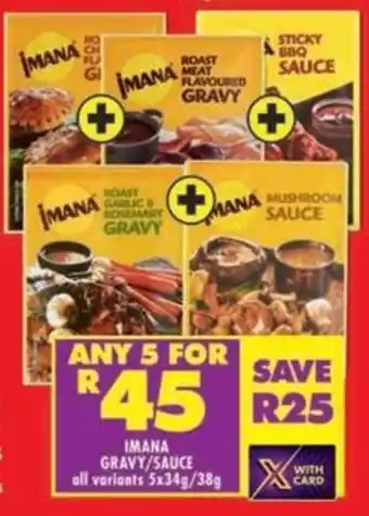 Shoprite Imana gravy/sauce all variants offer