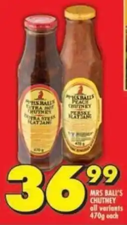 Shoprite Mrs ball's chutney all variants offer