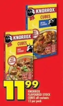 Shoprite Knorrox flavoured stock cubes all variants offer