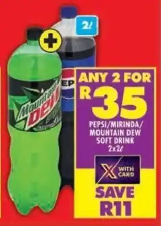 Shoprite Pepsi/mirinda/ mountain dew soft drink offer