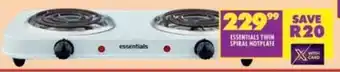 Shoprite Essentials twin spiral hotplate offer