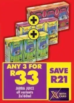 Shoprite Jabba juice all variants offer