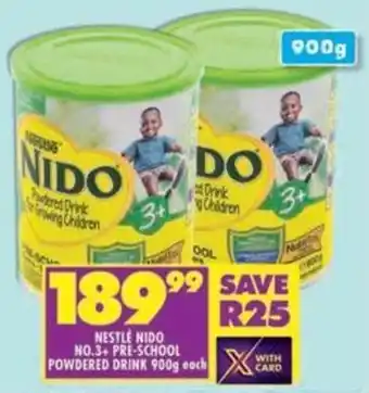 Shoprite Nestle nido no.3+ pre-school powdered drink offer