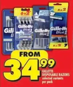 Shoprite Gillette disposable razors selected variants offer