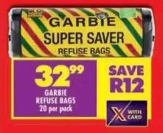 Shoprite Garbie refuse bags offer