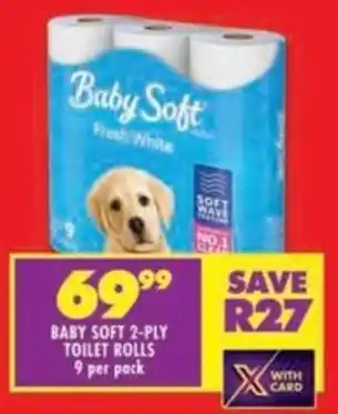 Shoprite Baby soft 2-ply toilet rolls offer